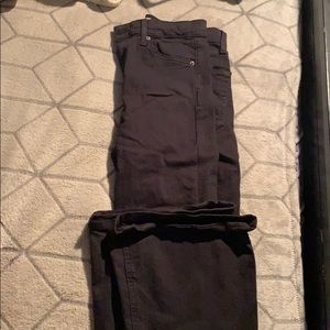 TopShop Black Super High Rise Flare Jeans